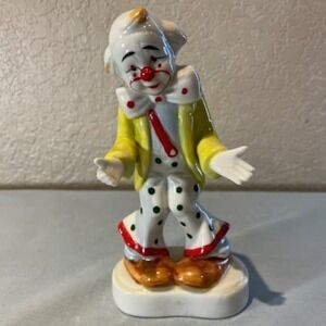 Vintage Ceramic Circus Clown‎ Figurine by Homco 6"